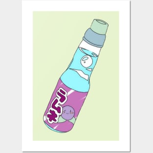 Kawaii Blueberry Soda Drink Posters and Art